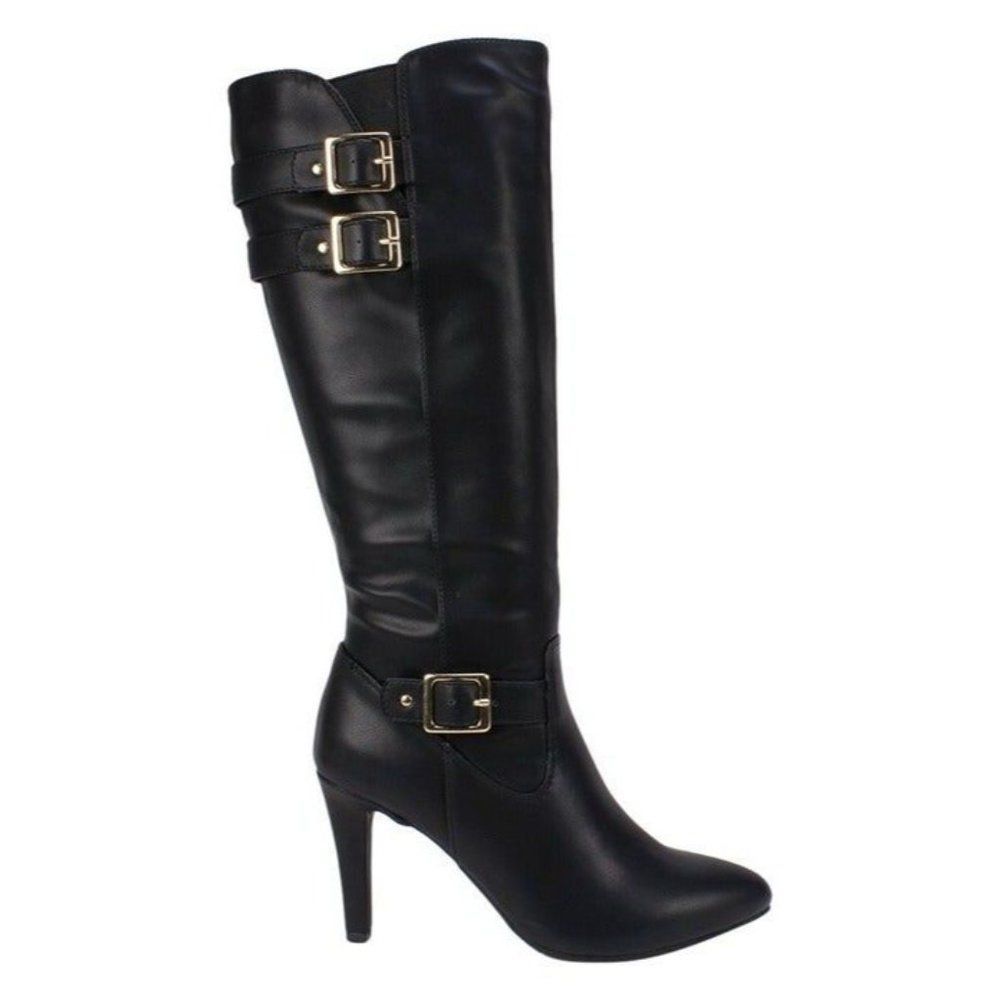 RIALTO Black Smooth Cahoon Knee Boot Size 5M
